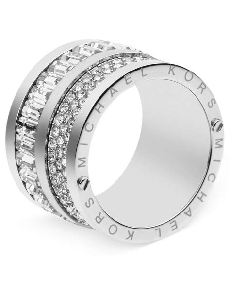 michael kors ring silber schwarz|Michael Kors rings.